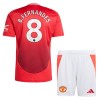 Conjunto (Camiseta+Pantalón Corto) Manchester United B. Fernandes 8 Primera Equipación 2024-25 - Niño